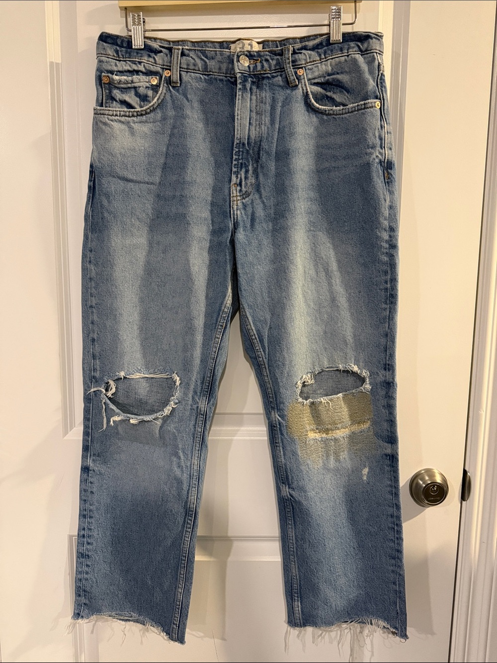 We the Free by Free People Light Blue Distressed Jeans - #96